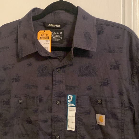 Carhartt Men's 105701 Rugged Flex Relaxed Fit Lightweight Short-Sleeve - Picture 6 of 7